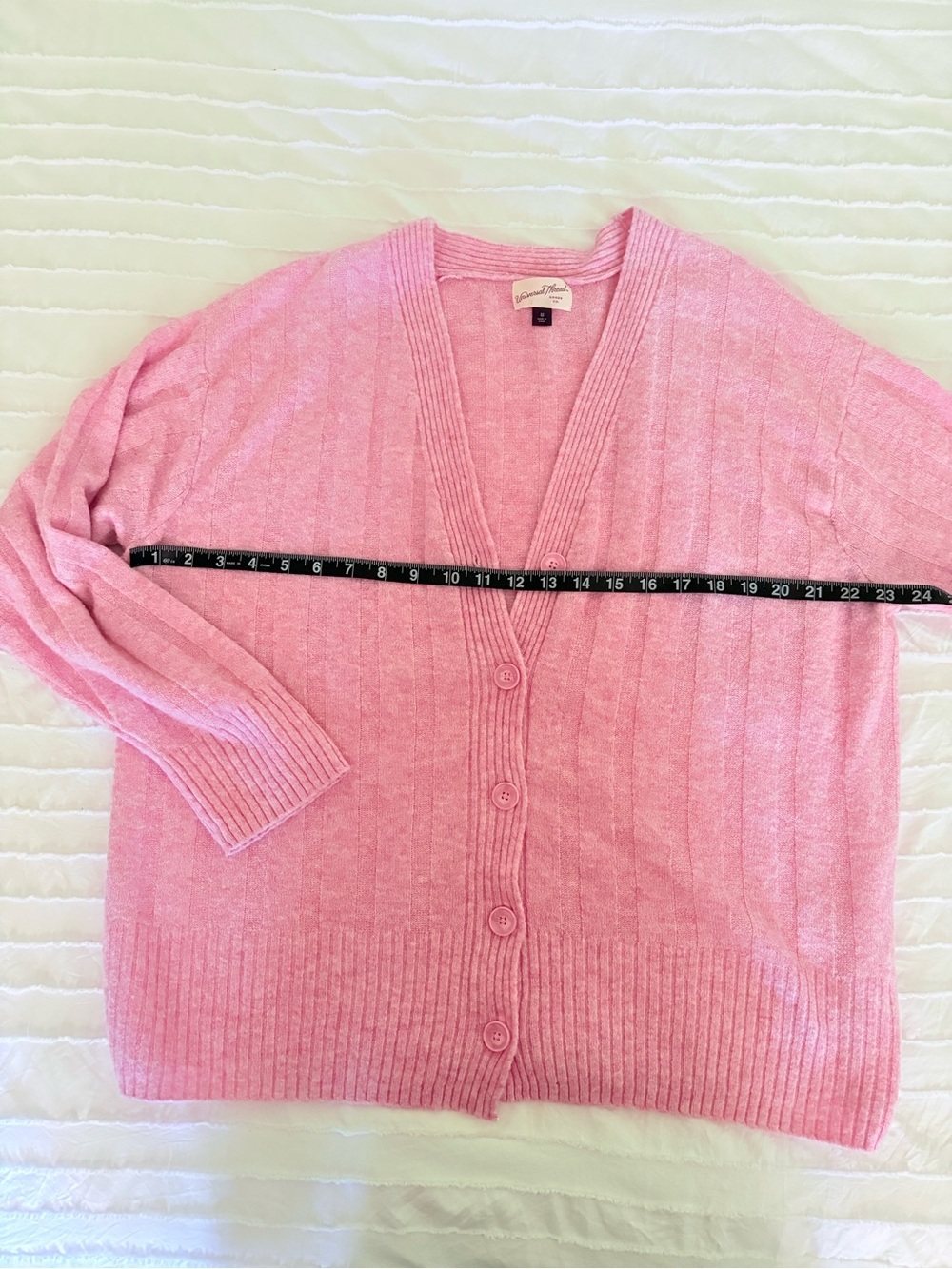 Universal Thread Pink Ribbed Cardigan M - Picture 3 of 7